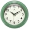 Infinity Instruments 8.5 in. Retro Diner Wall Clock, Green 14751LG-3773 - alternate 1